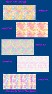 Pastel Pink Tie Dye Collection - 2-5 day turnaround - Order by 1/2 yard; Description of bases below